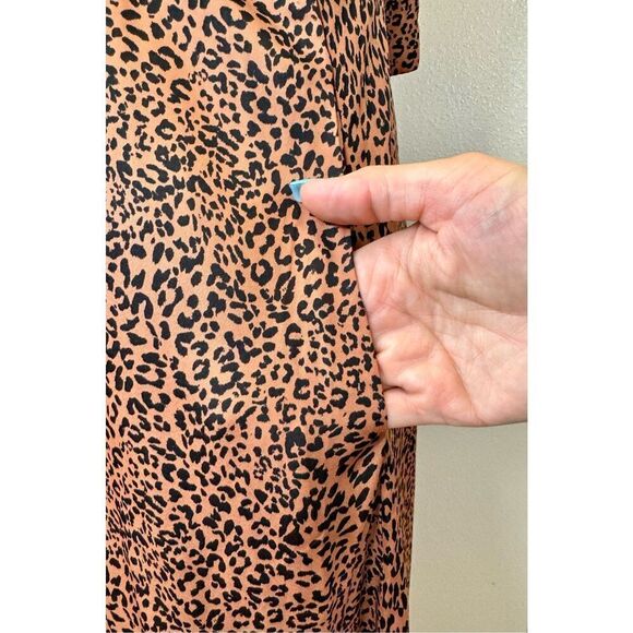 Free People Women's Loveless Animal Print Mock Neck Midi Dress Women's 2 - Picture 5 of 15